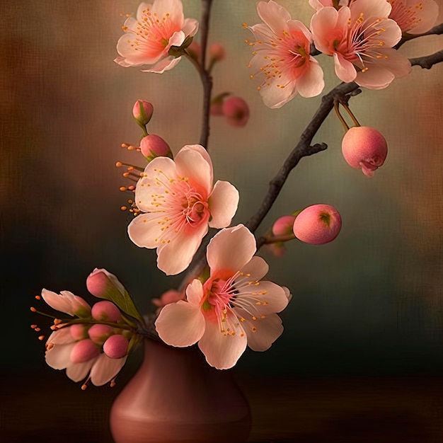 Peach Blumen