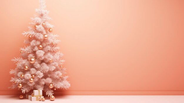 Peach Fuzztoned Weihnachtskulisse eine weiche und elegante Ferienumgebung
