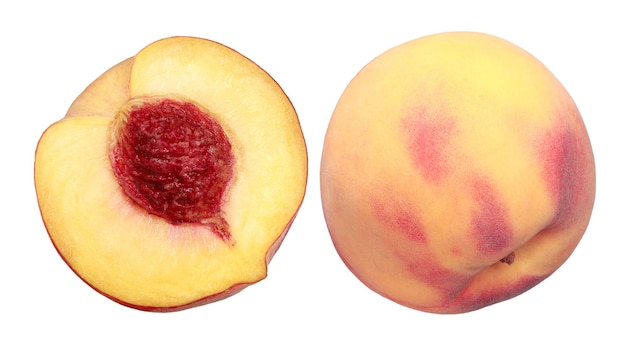 Peach p persica inteiro meio topo