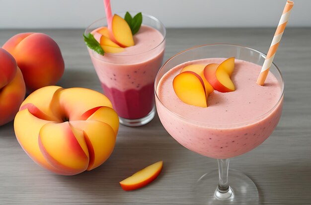 Foto peachy keen smoothie delight