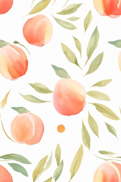 Peachy Pastel Charm Aquarellmuster