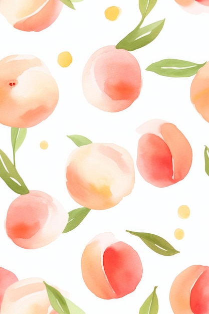 Peachy Pastel Charm Aquarellmuster