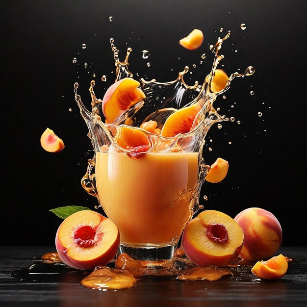 Peachy Splash realistische Zusammensetzung