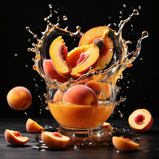 Peachy Splash realistische Zusammensetzung