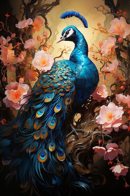 Peacock_ethereal_oil_painting