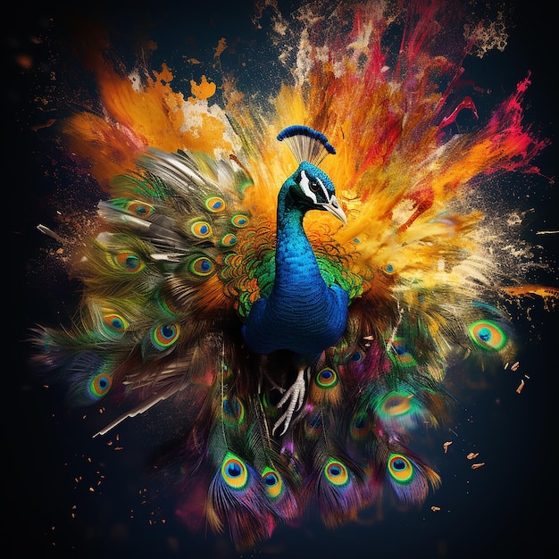 Peacock Machen Sie ein Meisterwerk mit sehr kraftvoller Fotografie