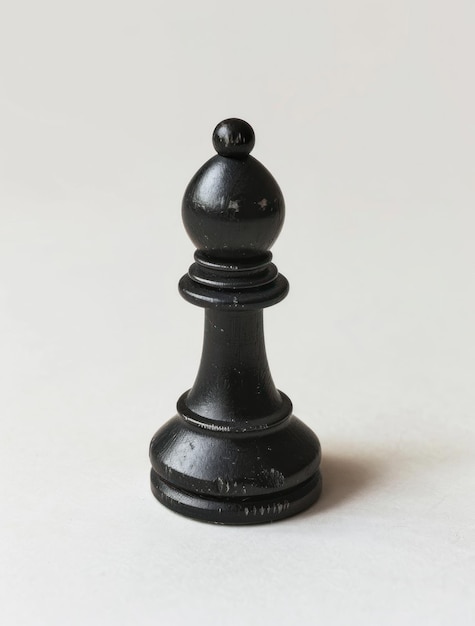 Peão de xadrez preto sobre um fundo branco simboliza estratégia e paciência AI gerativa