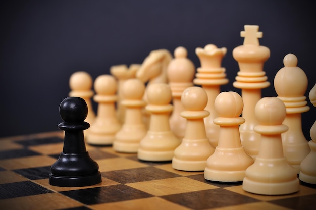 Peão de xadrez preto
