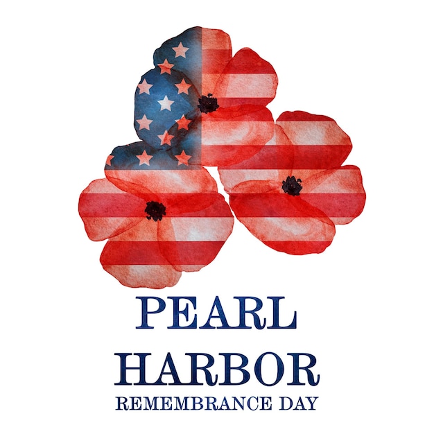Pearl Harbor Remembrance Day Hermosa tarjeta Primer plano