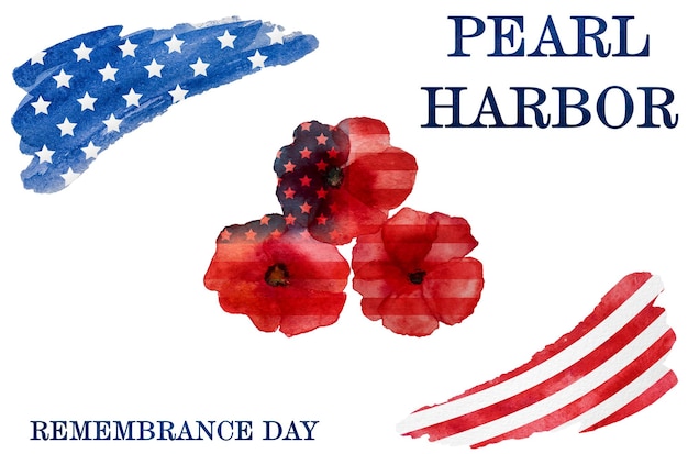 Pearl Harbor Remembrance Day Schöne Karte Nahaufnahme
