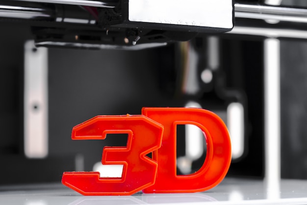 Peça de impressão 3D branca