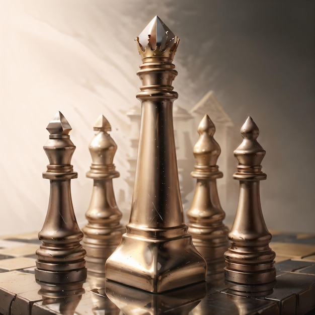 peça de xadrez de ouro