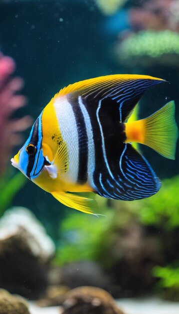 Los peces ángel son hermosas criaturas acuáticas cautivadoras