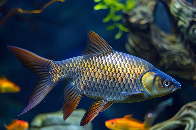 Peces arco iris en el agua