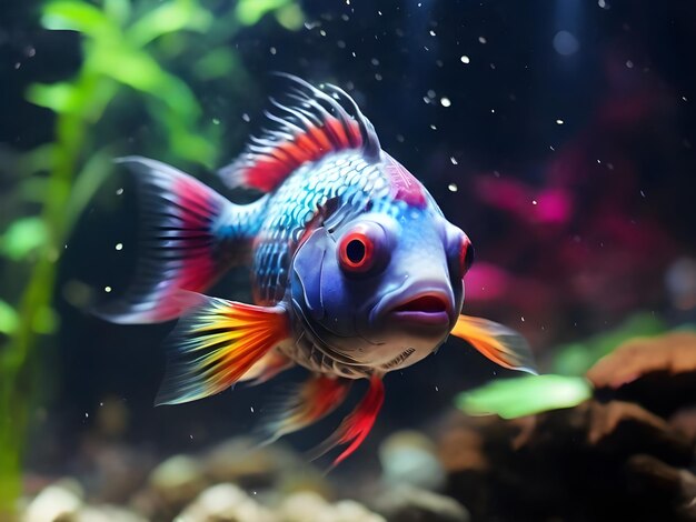 peces de colores en el acuario