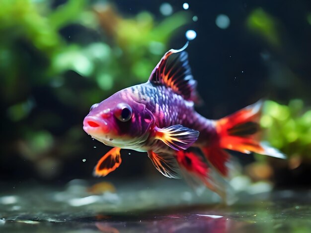 peces de colores en el acuario