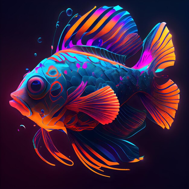 Peces de colores vívidos