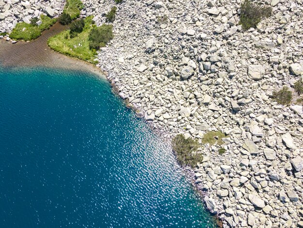 Peces en el lago Banderitsa, en las montañas de Pirin, Bulgaria