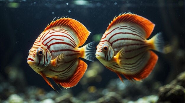 Peces tropicales en el océano.