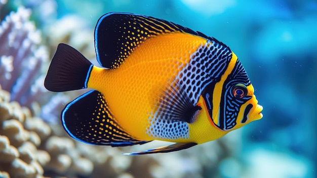 peces tropicales que nadan bajo el agua