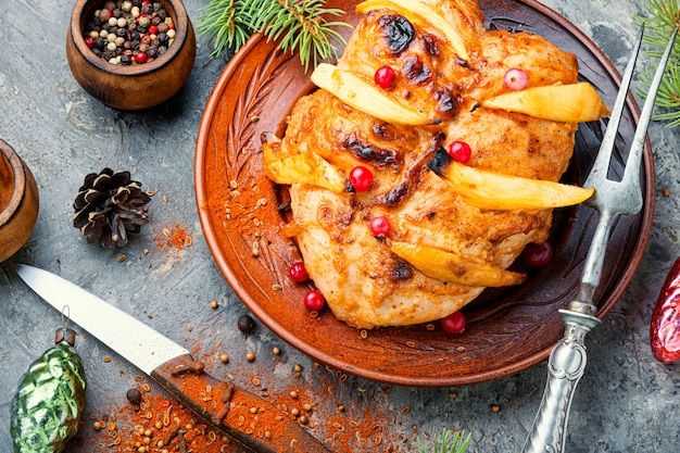 Pechuga de pollo a la parrilla de navidad