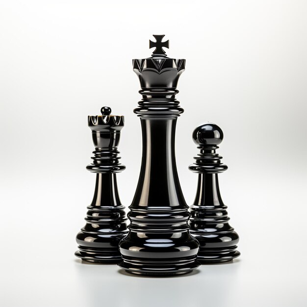 Foto pedaça de xadrez isolada