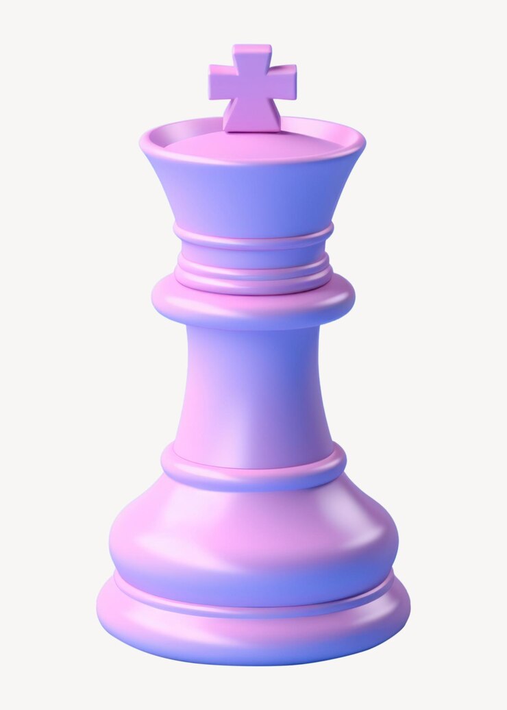 Foto pedaça-rei de xadrez de gradiente roxo