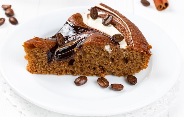 Pedaço de bolo de chocolate