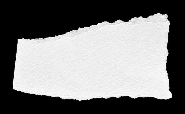 Pedaço de papel rasgado de textura branca
