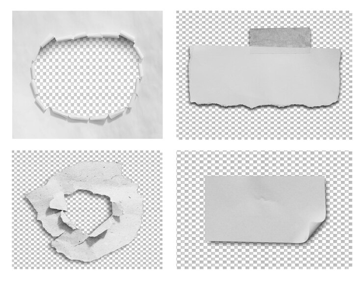 Foto pedaços de papel rasgado com fundo de textura com espaço de cópia para texto