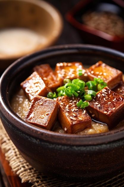 pedaços de tofu frescos