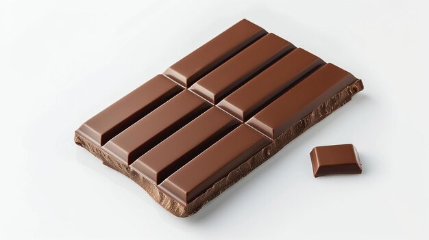 Foto un pedazo de chocolate que está hecho de chocolate