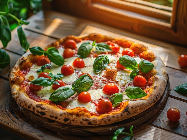 Un pedazo de pizza de tomate