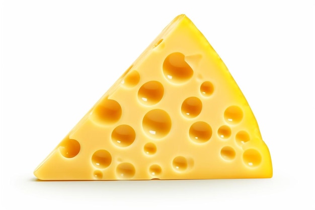 un pedazo de queso con agujeros en él