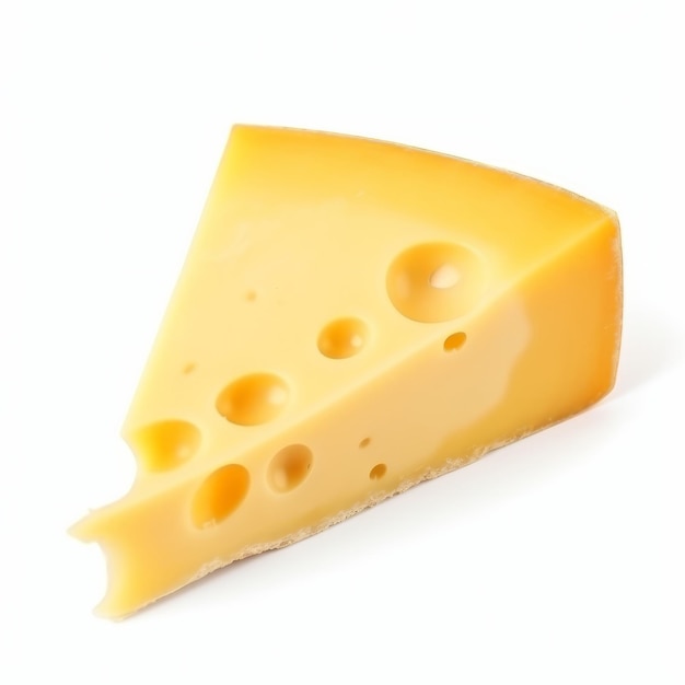 Pedazo de queso aislado Ilustración AI GenerativexA