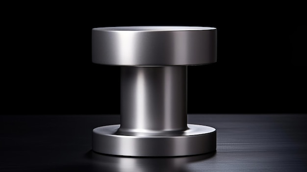 Foto un pedestal de aluminio de elegancia discreta para accesorios de automóviles