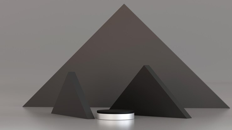 Foto pedestal de podio cilíndrico con escenario de pared de forma de geometría simple pastel para representación 3d del producto