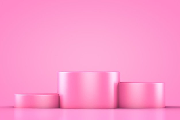 Pedestal simples em estilo rosa Copiar espaço