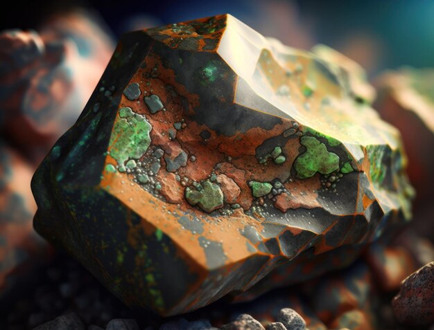 Foto pedra de fundo de cristal de unakite pedra preciosa multicolorida