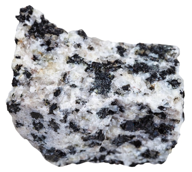 Pedra de granito branca e preta isolada