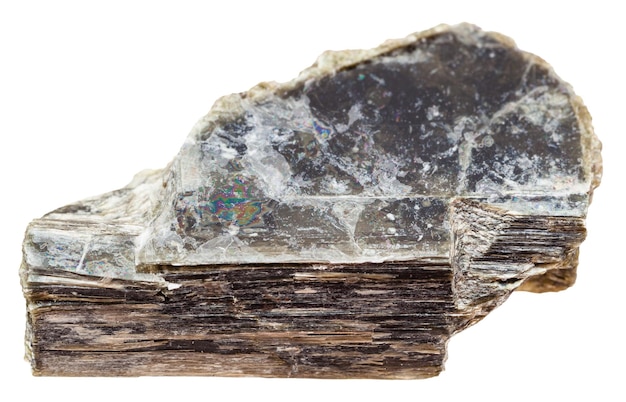 Pedra de mica comum moscovita isolada