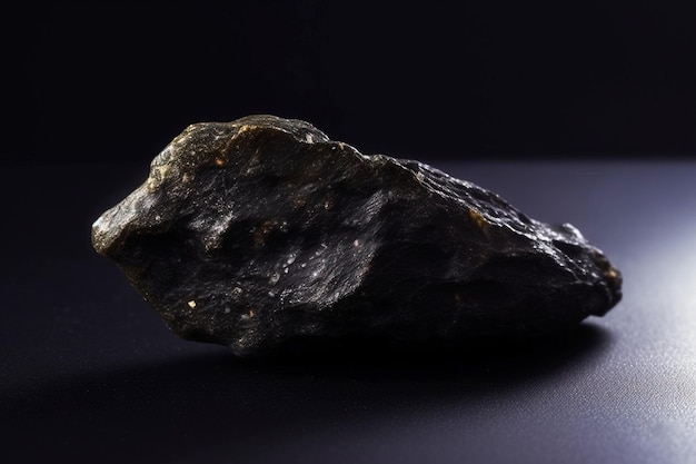 Pedra mineral fósil de cadmoselita Fósil cristalino geológico Primer plano de fondo oscuro