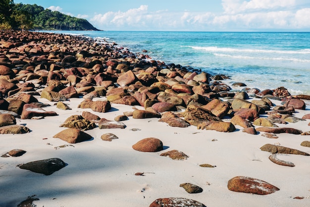 Pedra na praia.