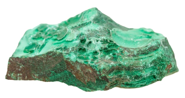 Pedra ornamental verde malaquita isolada