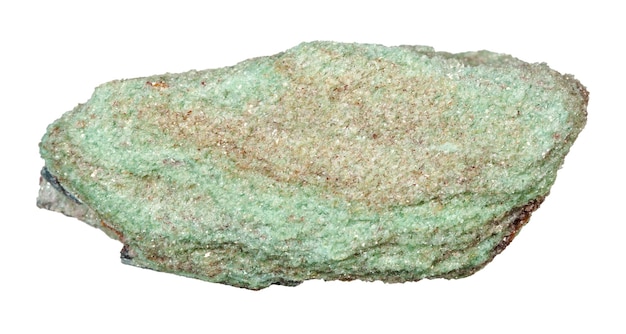 Pedra Paragonita crua isolada em branco