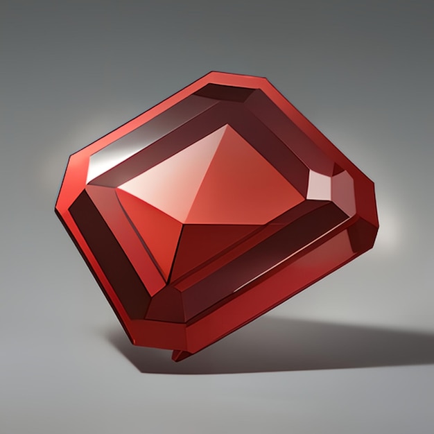 Pedra preciosa de berilo vermelho para ideias de jogos ou modelo de joias