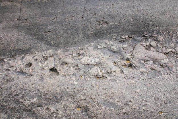 Foto pedra velha textura poderosa áspera em tela cheia com pequenos detalhes