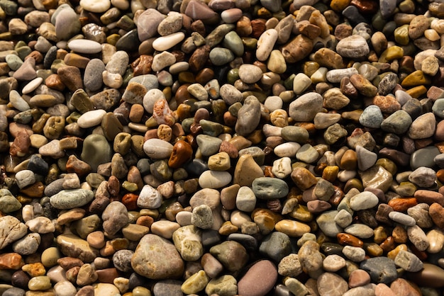 Pedras coloridas na praia