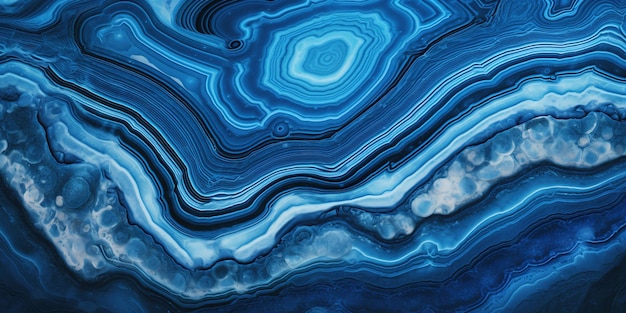 Pedras de ágata vulcânica naturais generativas AI closeup azul claro bege e textura dourada