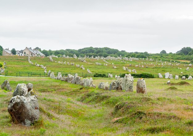 Pedras de carnac na bretanha